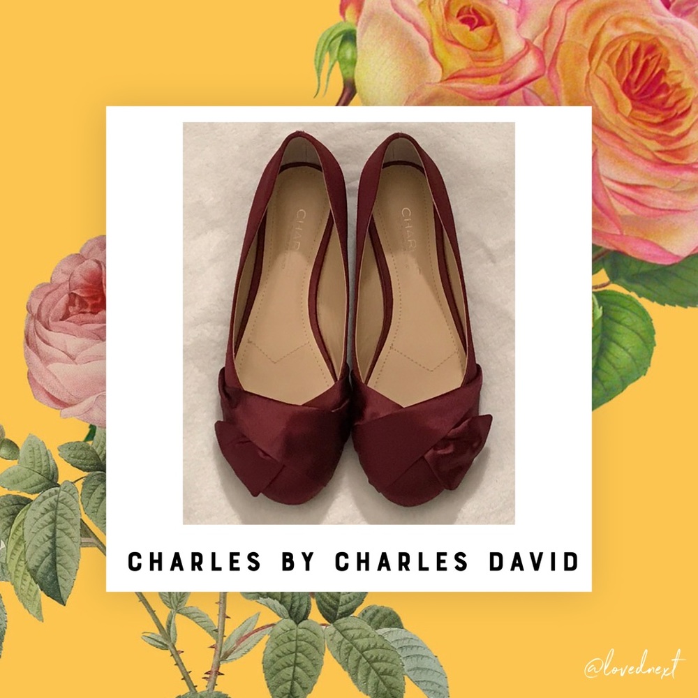 Charles by Charles David ‘Darcy’ satin bow flats